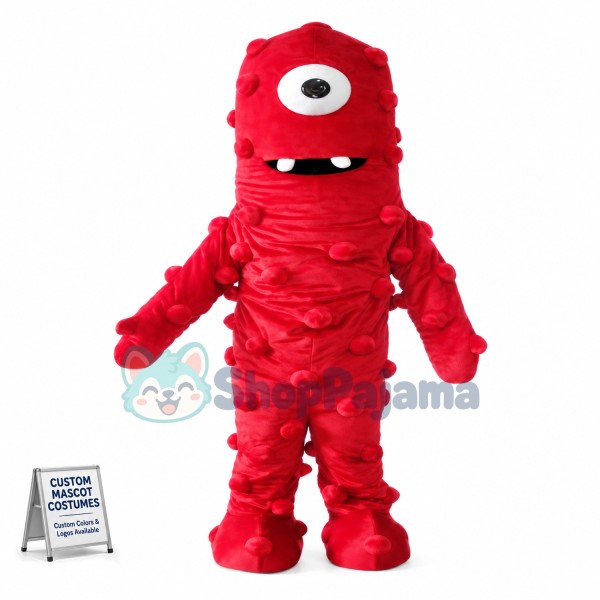 Red Monster One Eye Demon Mascot Costume Custom Mascot