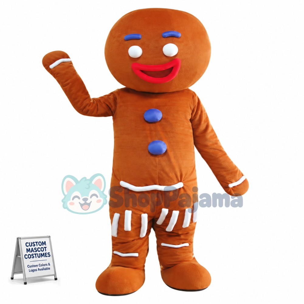 Brown Doll Cookie Mascot Costume Custom Mascot