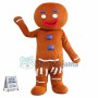 Brown Doll Cookie Mascot Costume Custom Mascot
