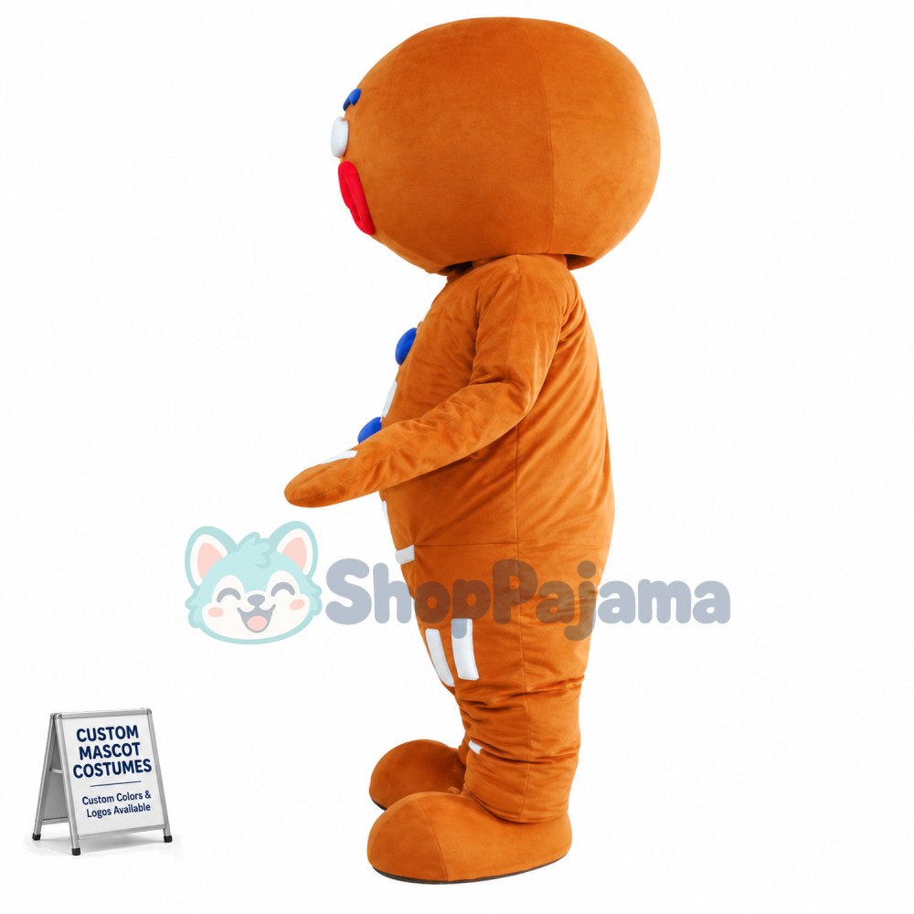 Brown Doll Cookie Mascot Costume Custom Mascot