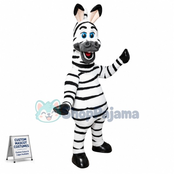 Marty The Zebra Mascot Costume
