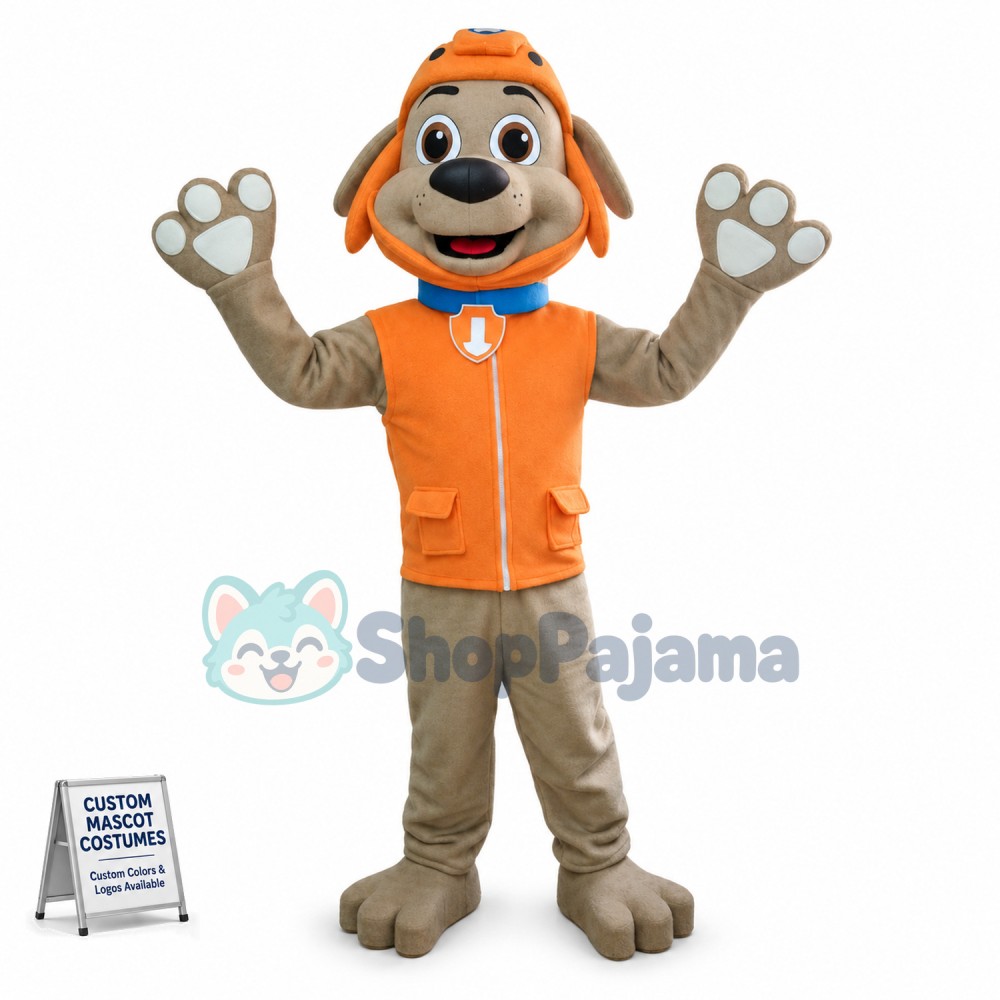 Paw Patrol Orange Dog Zuma Mascot Costume