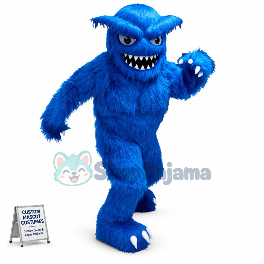 Blue Monster Mascot Costume