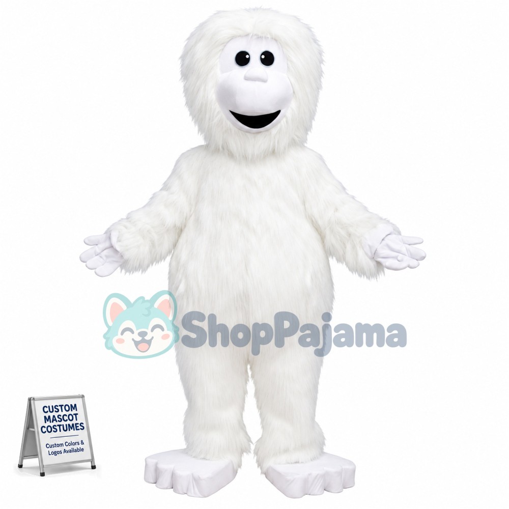 White Yeti Mascot Costume