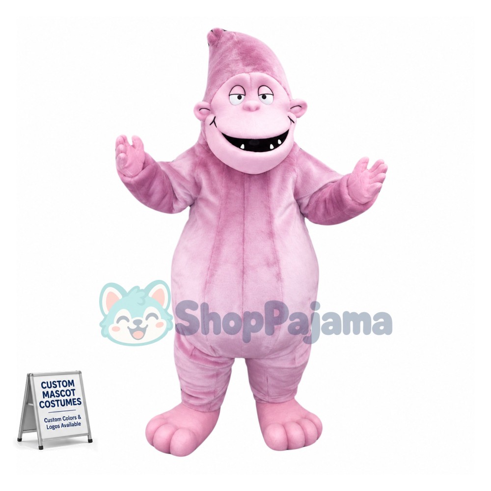 Pink Yeti Mascot Costume