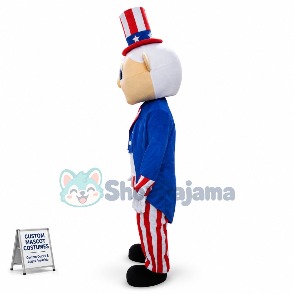 American Old Man Magician Mascot Costume