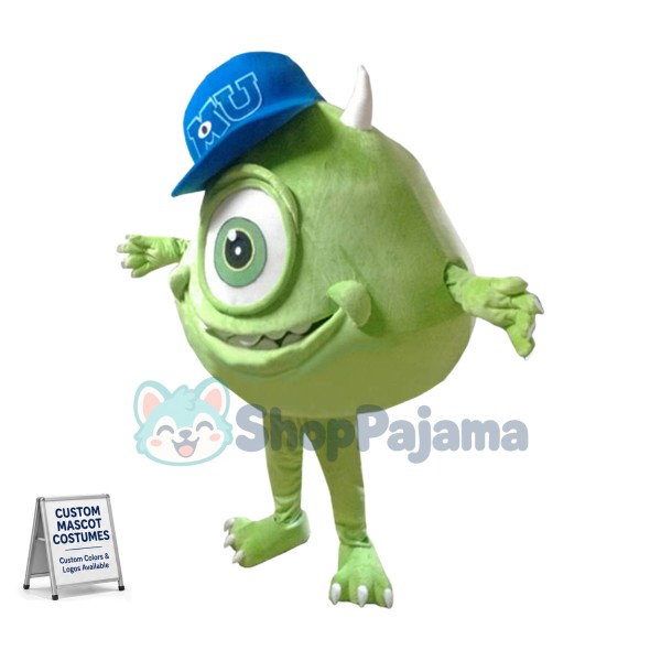 Mike Wazowski Mascot Costume From Monsters University Fancy Dress Custom Mascot
