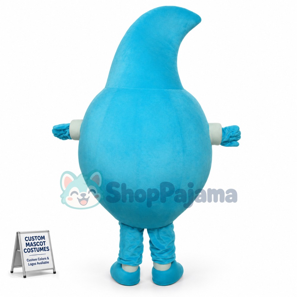 Blue Water Drop Mascot Costume