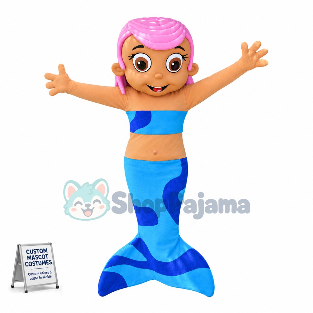 Pink Girl Mermaid Mascot Costume