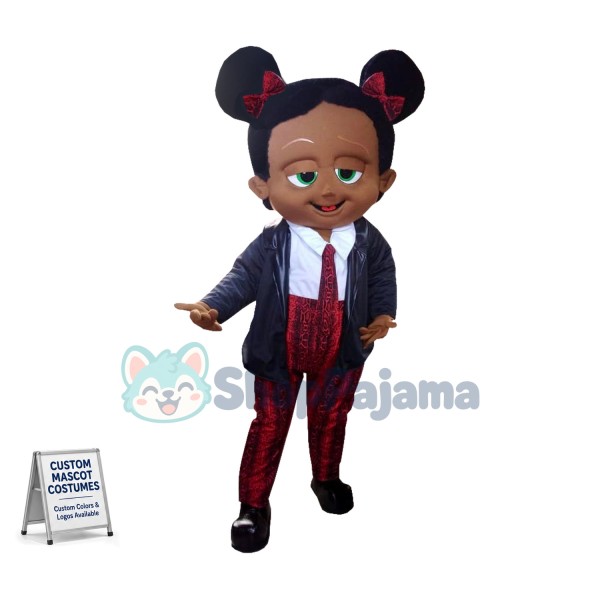 Baby Girl Black Mascot Costume
