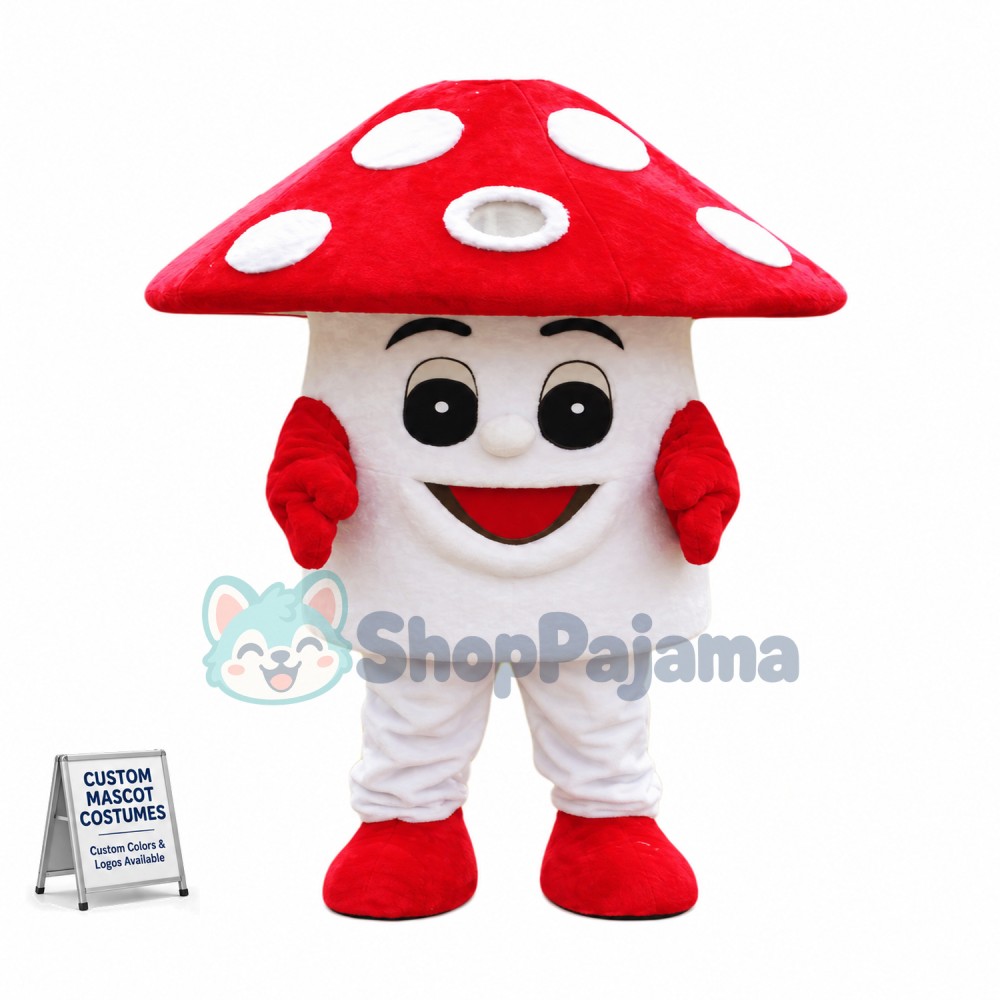 Red Mushroom Mascot Costume