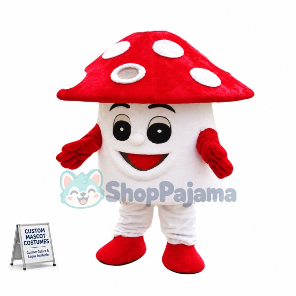 Red Mushroom Mascot Costume