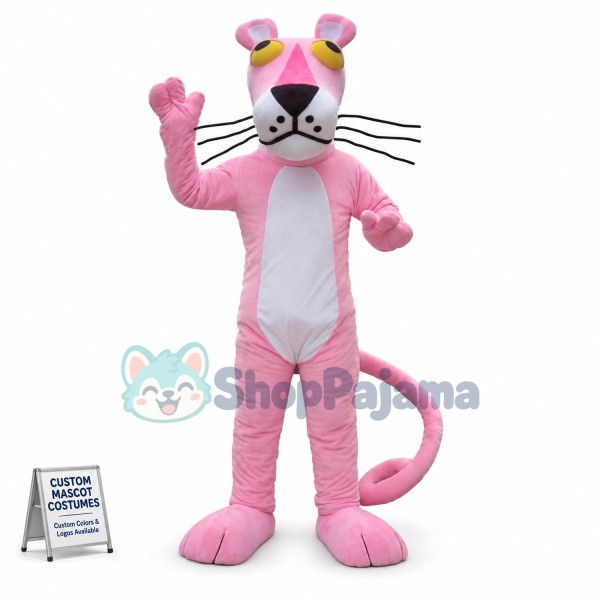 Cartoon Pink Panther Mascot Costume