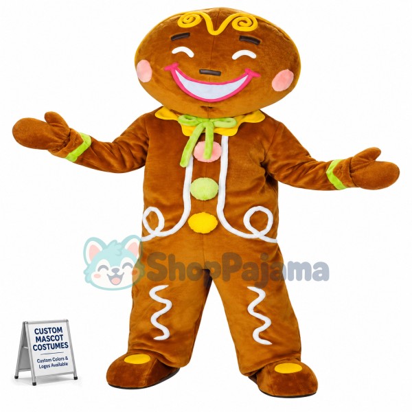 Top Quality Gingerbread Man Mascot Costume