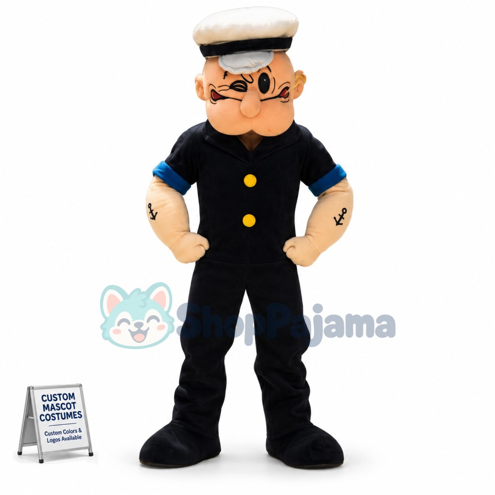 Top Quality Popeye Mascot Costume