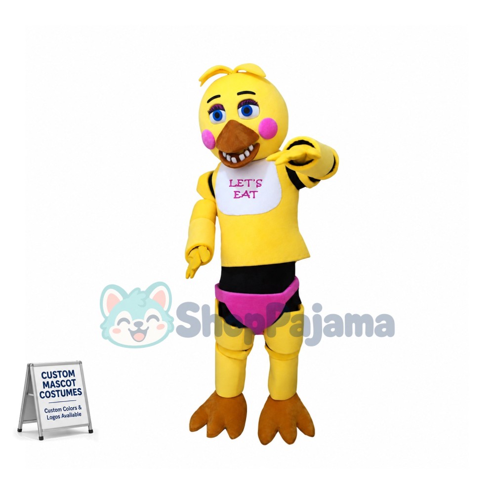 Five Nights At Freddy's Toy Chica Yellow Mascot Costume