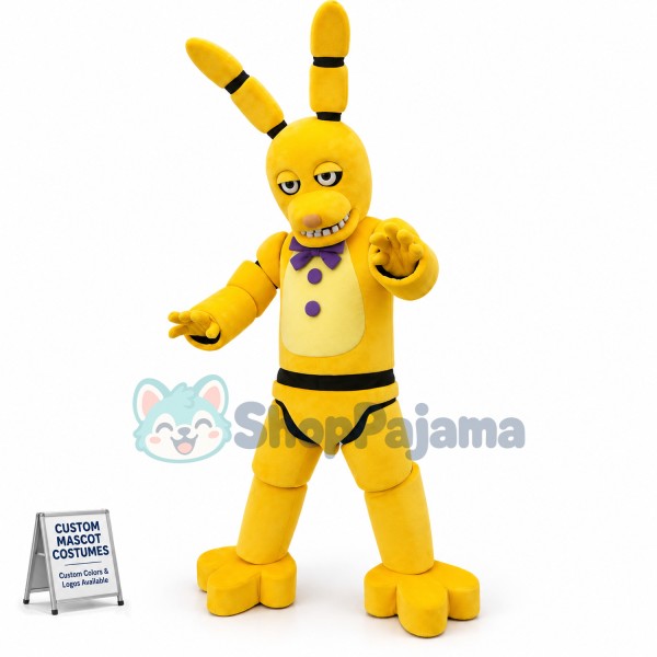 New Five Nights At Freddy's Golden Bonnie Mascot Costume