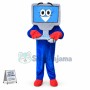 Blue Computer Mascot Costumes Custom Mascot