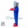 Blue Computer Mascot Costumes Custom Mascot