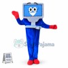 Blue Computer Mascot Costumes Custom Mascot