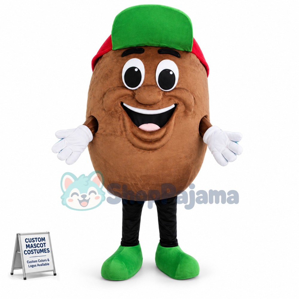 Green Hat Potato Mascot Costume