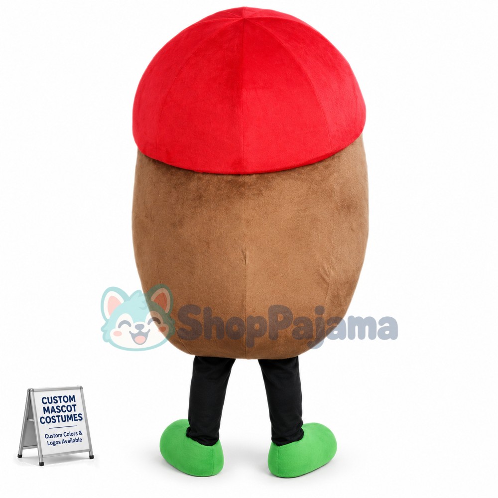 Green Hat Potato Mascot Costume