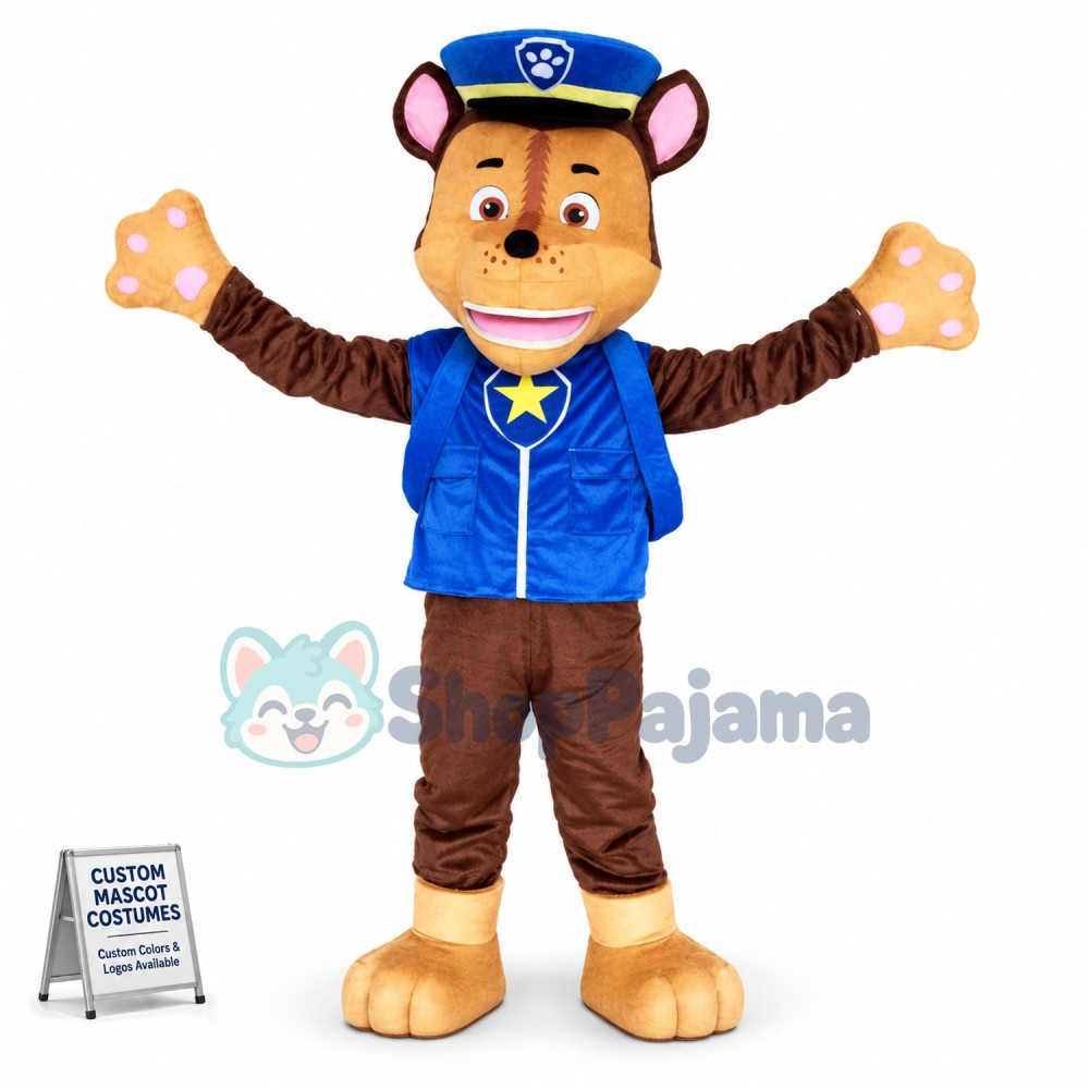 Blue Paw Patrol Chase Mascot Costume