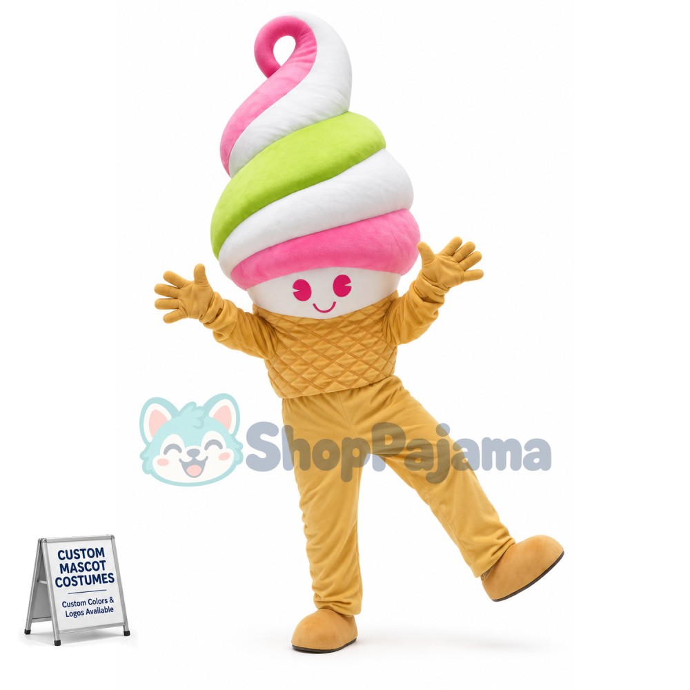 Ice Cream Cone Mascot Costume