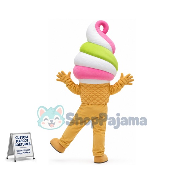Ice Cream Cone Mascot Costume
