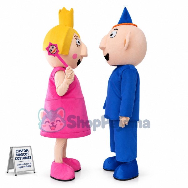 Ben and Holly Mascot Costume For Adults