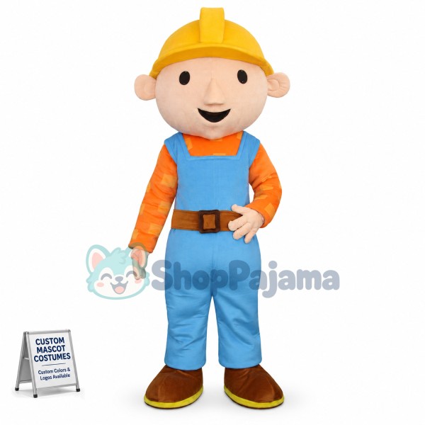 Cartoon Film Adult Bob the Builder Mascot Costume