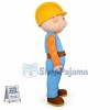 Cartoon Film Adult Bob the Builder Mascot Costume