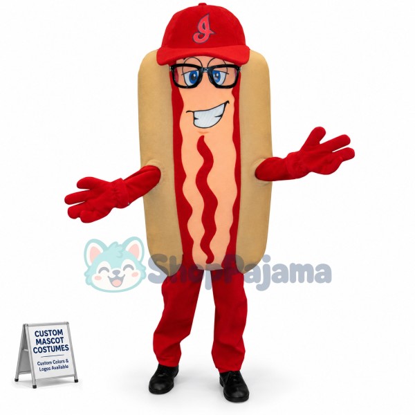 Happy Hotdog Mascot Costume