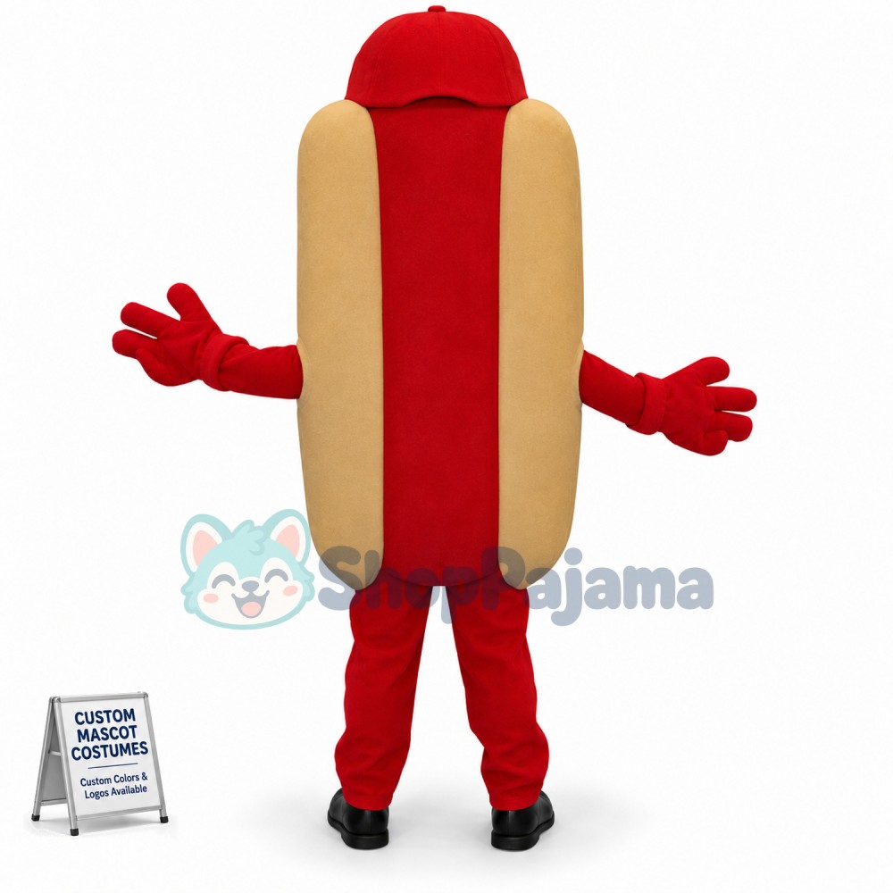 Happy Hotdog Mascot Costume