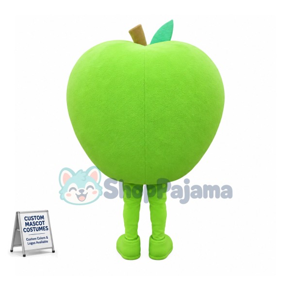 Green Apple Mascot Costume Custom Mascot