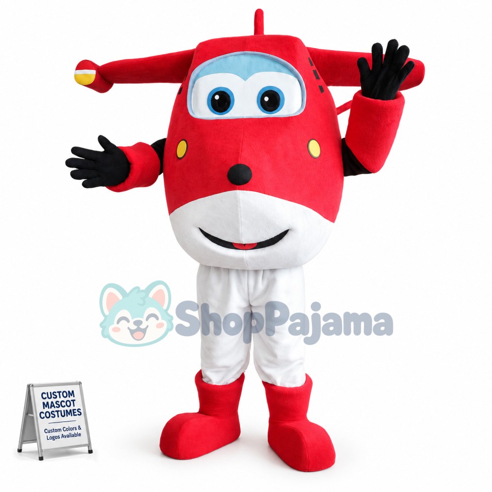 Super Wings Jett Red 2 Mascot Costume