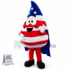 US Flag Print Water Drop Mascot Costume