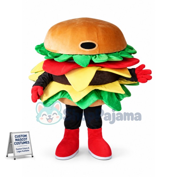 Custom Mascot Hamburger Mascot Costume