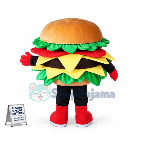 Custom Mascot Hamburger Mascot Costume