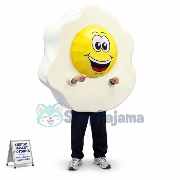 Big Fried Egg Mascot Costume