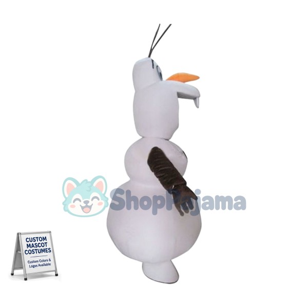 Smiling Olaf Mascot Costume Custom Mascot