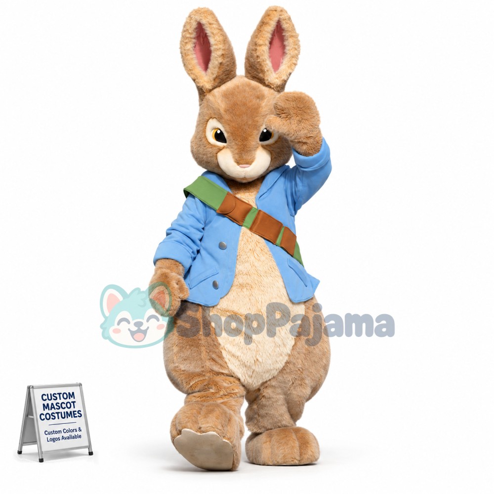 Superb Realistic Peter Rabbit Mascot Costume