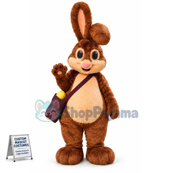 Happy Bunny Rabbit Mascot Costume