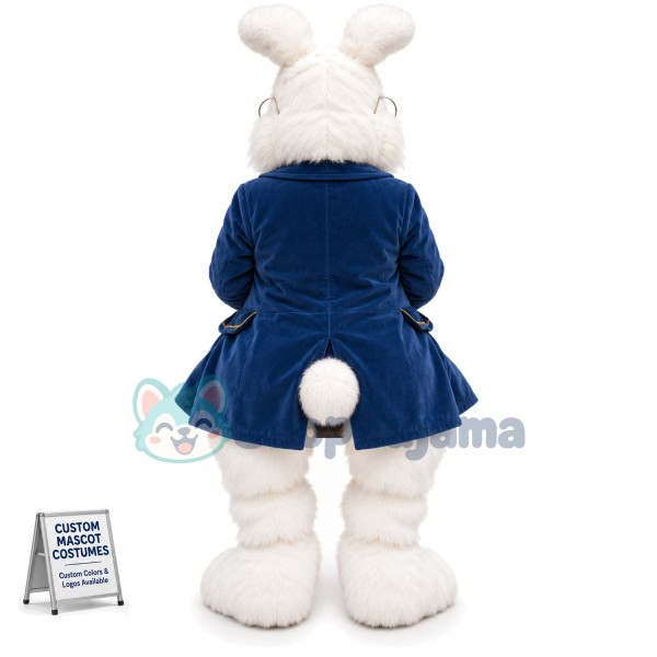 Easter Blue Wendell Rabbit Mascot Costume