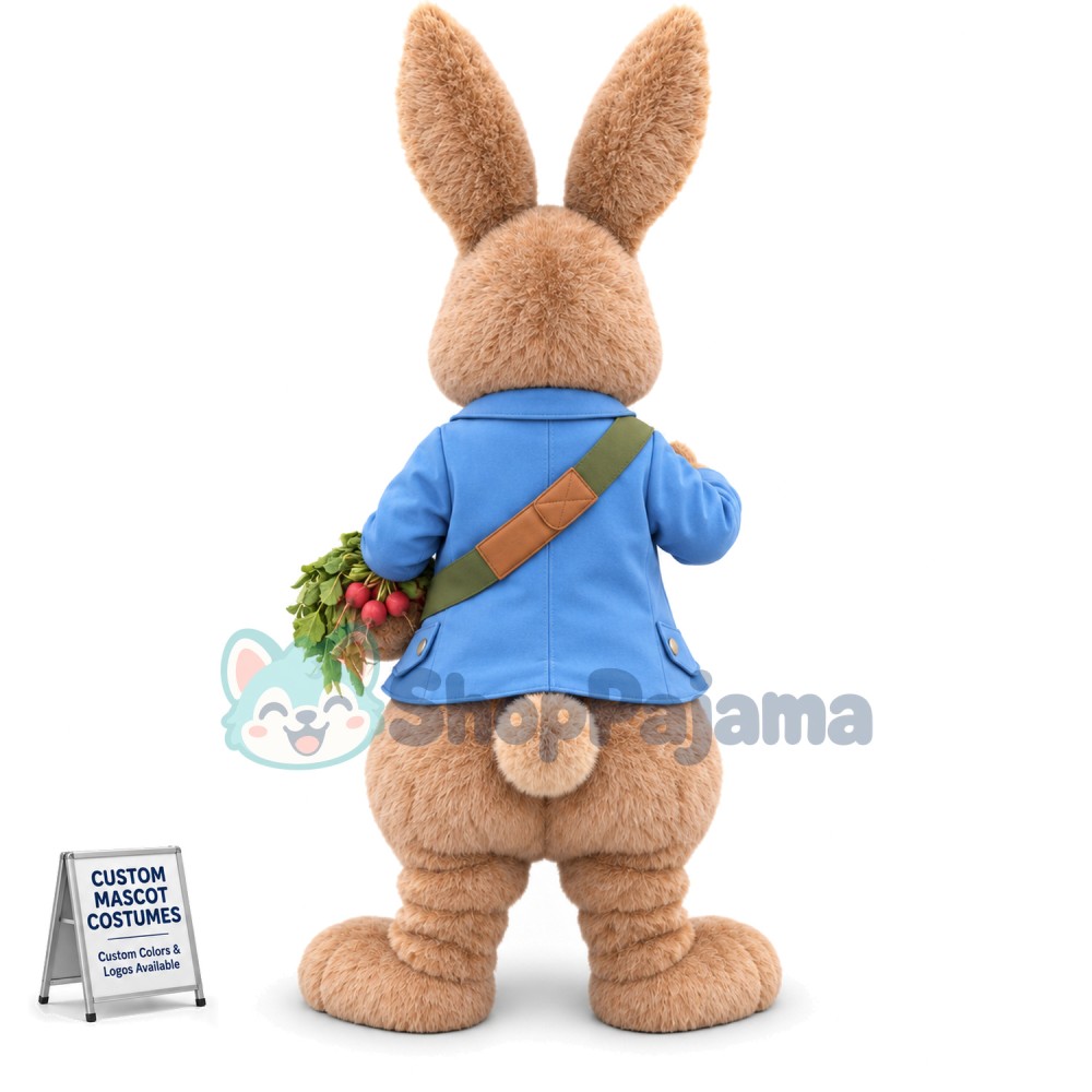 Realistic Peter Rabbit Mascot Costume
