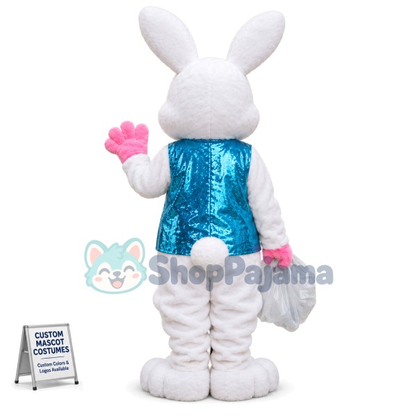 Deluxe Plush Easter Bunny Mascot Costume Bunny Costume