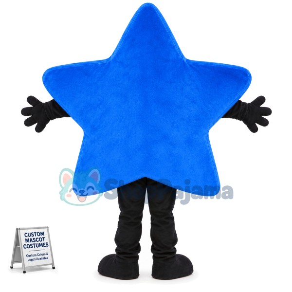 Blue Five Star Mascot Costume Blue Star Costume for Adult