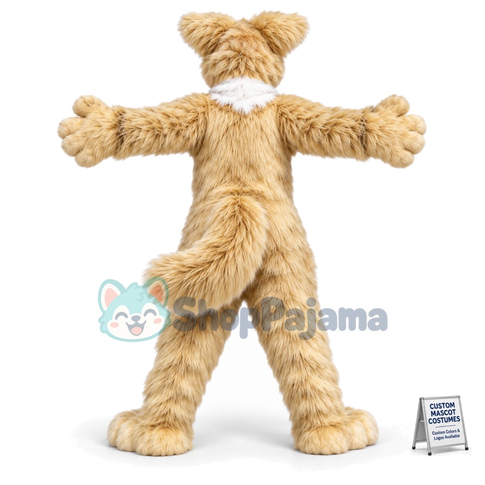 Brown Husky Dog Mascot Costume