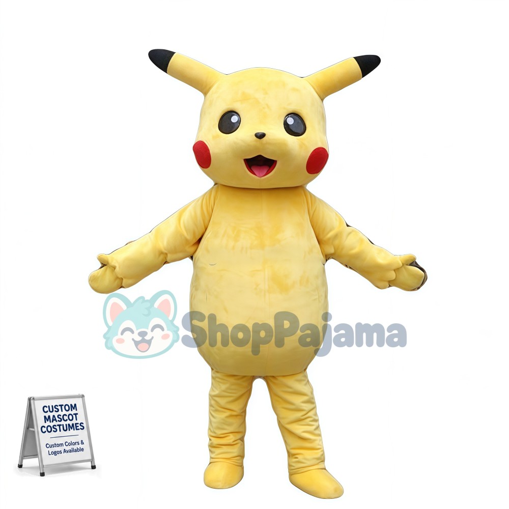 Adult Pikachu Mascot Costume Cartoon Mascot