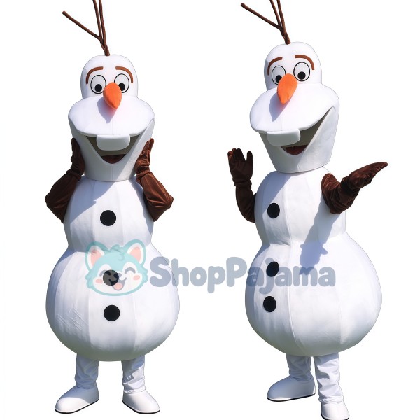 Smiling Olaf Mascot Costume Halloween Mascot Costume